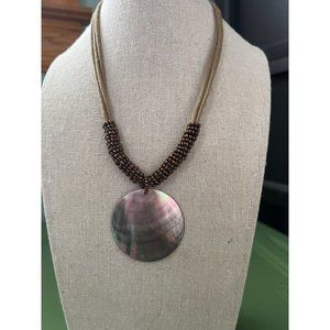 Lia Sophia Mother Of Pearl Cord Necklace— 18”